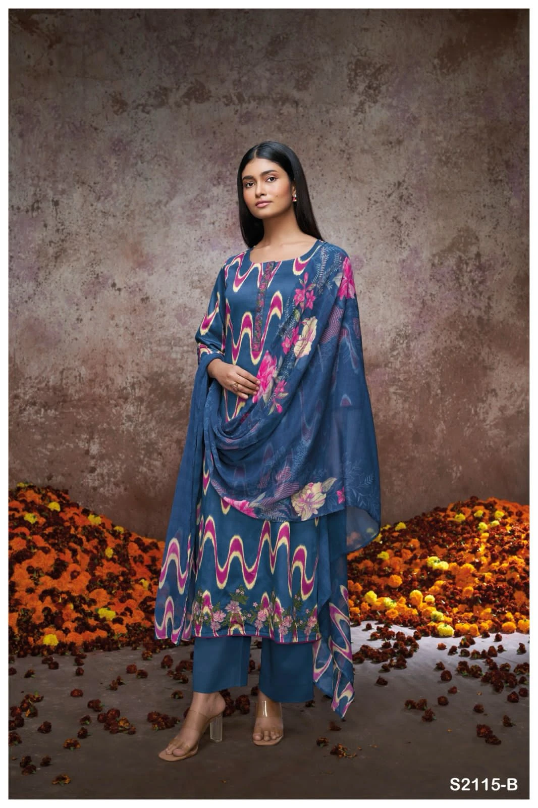 Ganga Sallie 2115 Premium Cotton Silk Printed Wholesale Fancy Salwar Suit Catalog — Wholesale Salwar Suits, Ganga wholesale from Surat - Gallery Image 3